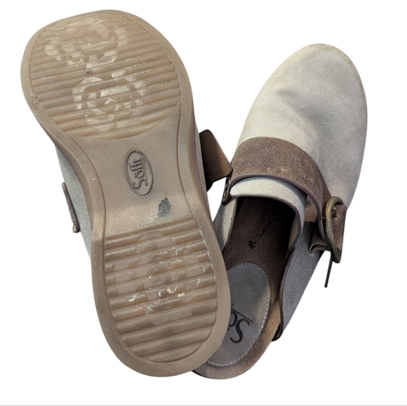 Söfft , Billie  Grey Suede Slip-On Clog , Size 9 - Picture 4 of 5